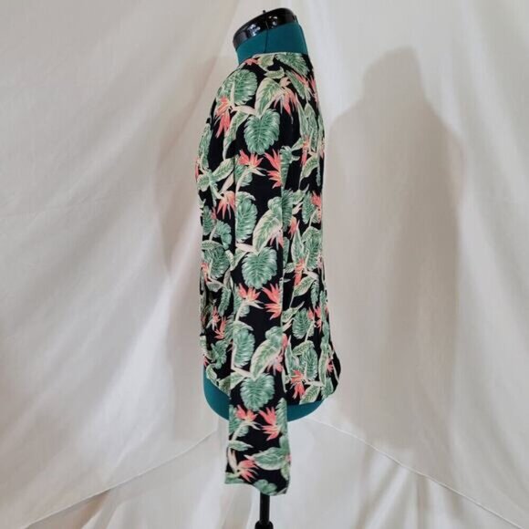 For Love & Lemons Tropical Long Sleeve Wrap‎ Blouse - Size Medium - Picture 5 of 10